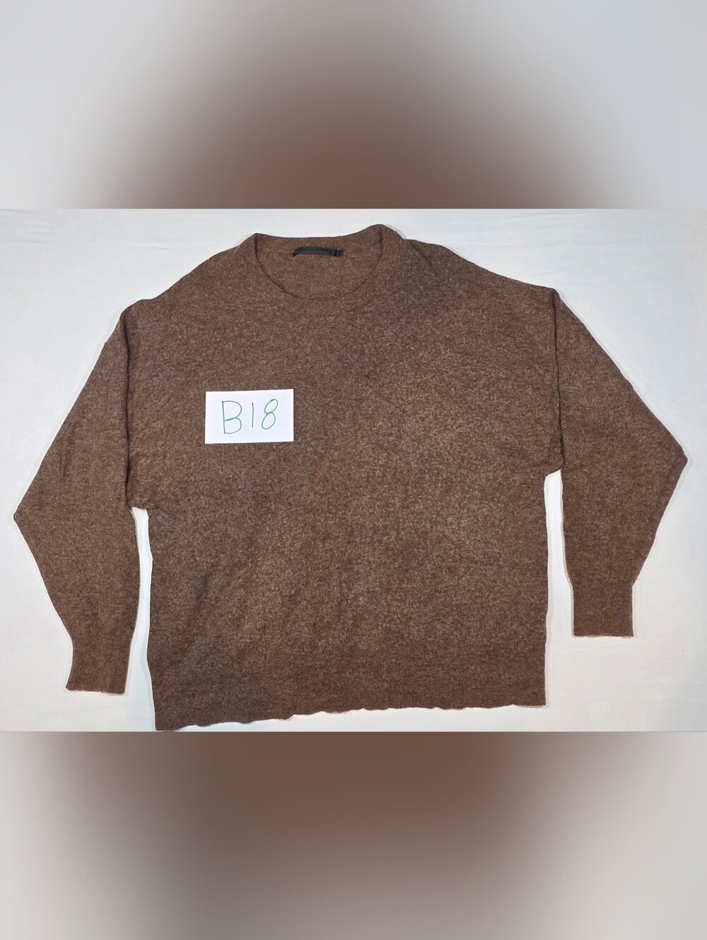Jenni Kayne Womens Medium Chocolate Brown Crewneck Sweater